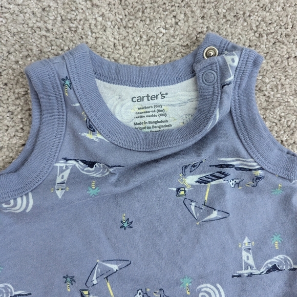 Lot of 4- Carter's- Cat & Jack- Newborn- Infant Boys- Summer- Romper - Picture 4 of 4